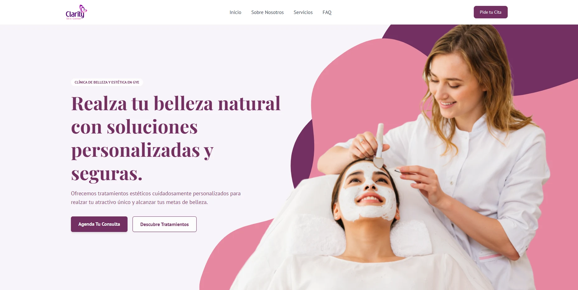 Web para Clínica de Estética Facial: Clarity Skyn Center